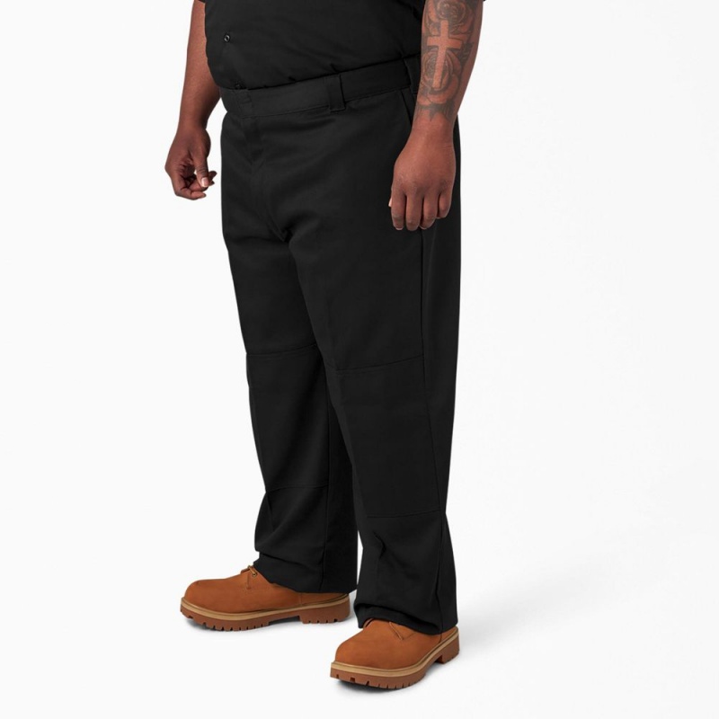 Black Dickies FLEX Loose Fit Double Knee Men's Work Pants | 217-XENOFB