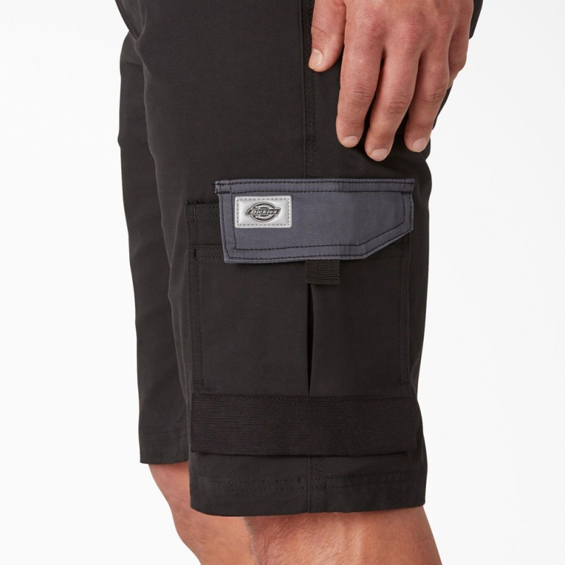 Black Dickies FLEX Performance Workwear GDT Cargo Men's Shorts | 658-QIPREL