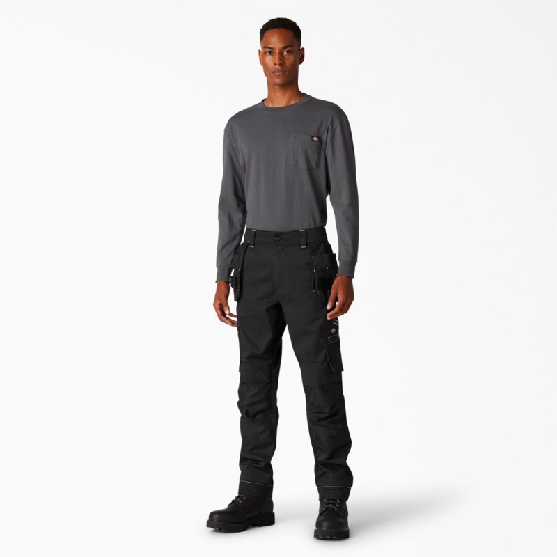 Black Dickies FLEX Performance Workwear Regular Fit Holster Men's Pants | 052-KANLUO