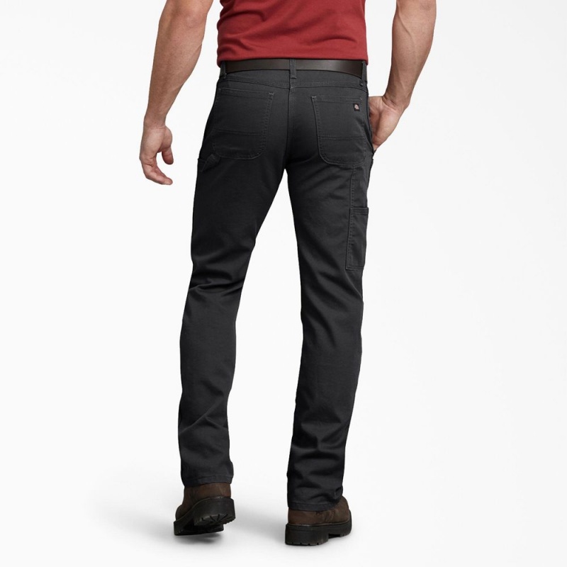 Black Dickies FLEX Regular Fit Duck Carpenter Men's Pants | 169-CNPIGR