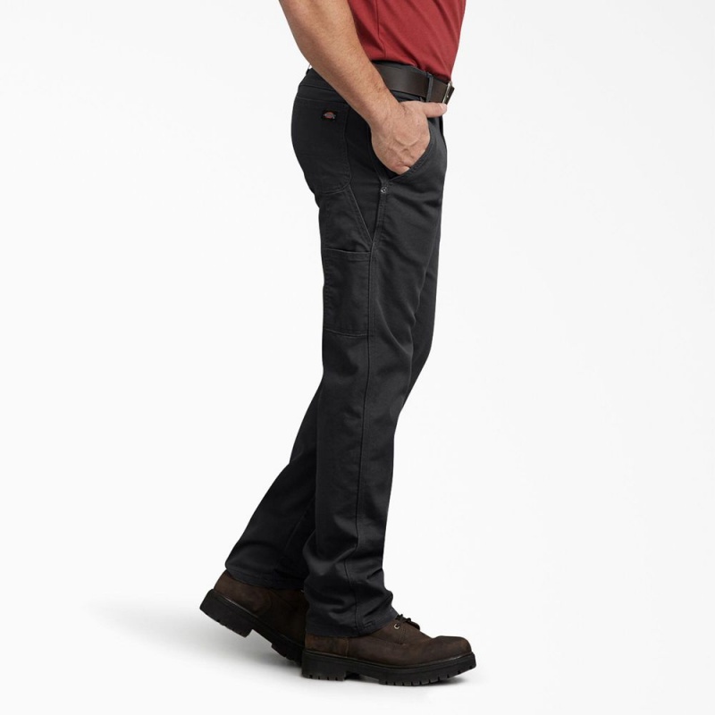 Black Dickies FLEX Regular Fit Duck Carpenter Men's Pants | 169-CNPIGR