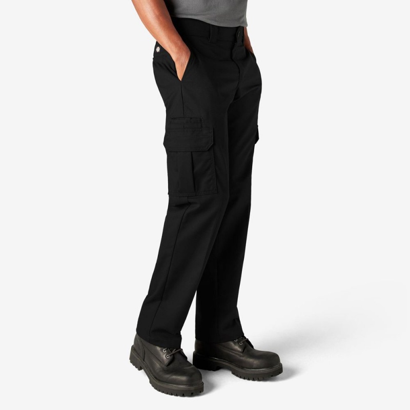 Black Dickies FLEX Regular Fit Men's Cargo Pants | 932-GXBMZN