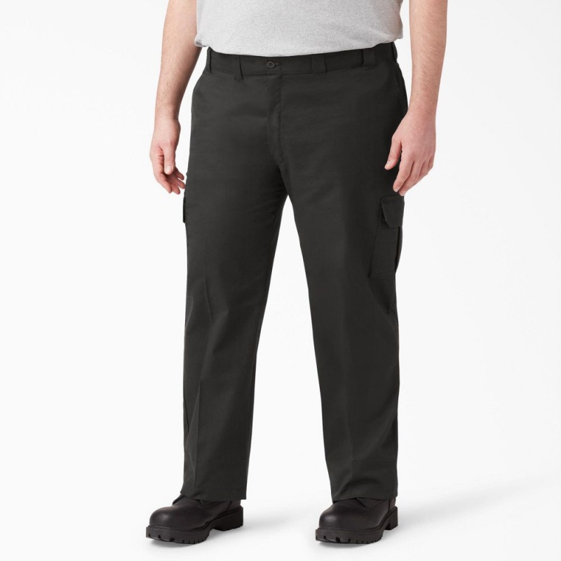 Black Dickies FLEX Regular Fit Men's Cargo Pants | 932-GXBMZN