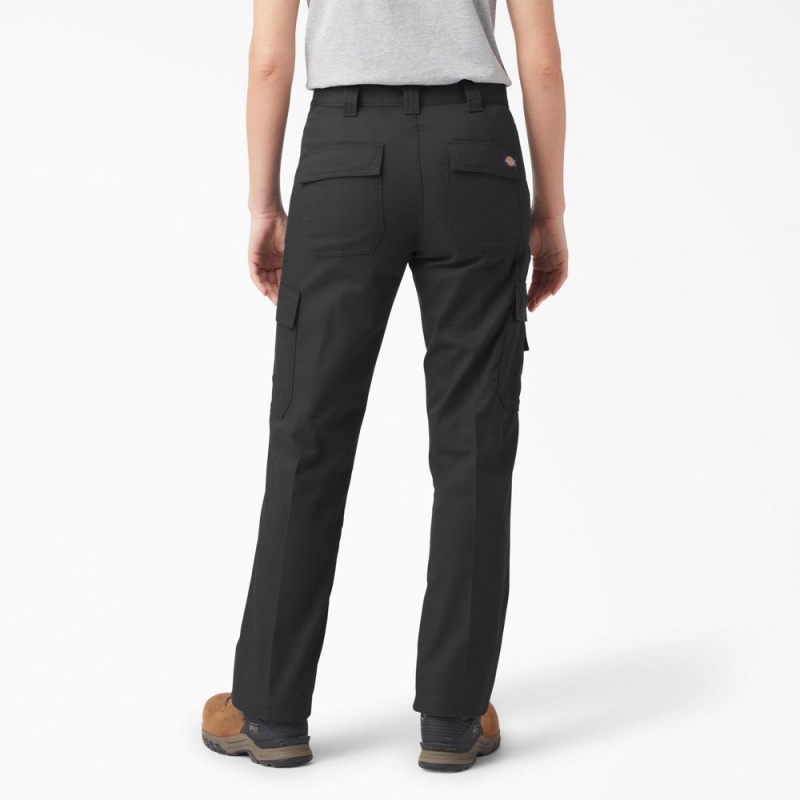 Black Dickies FLEX Regular Fit Women's Cargo Pants | 720-HMJIRO