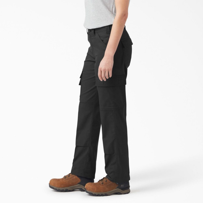 Black Dickies FLEX Regular Fit Women's Cargo Pants | 720-HMJIRO