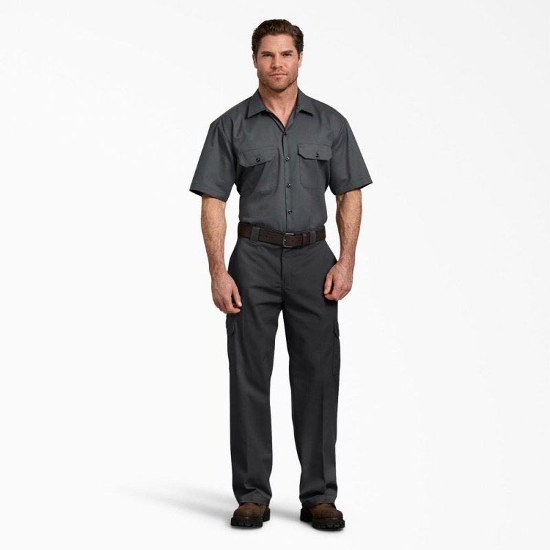 Black Dickies FLEX Relaxed Fit Men's Cargo Pants | 789-OMYSKV