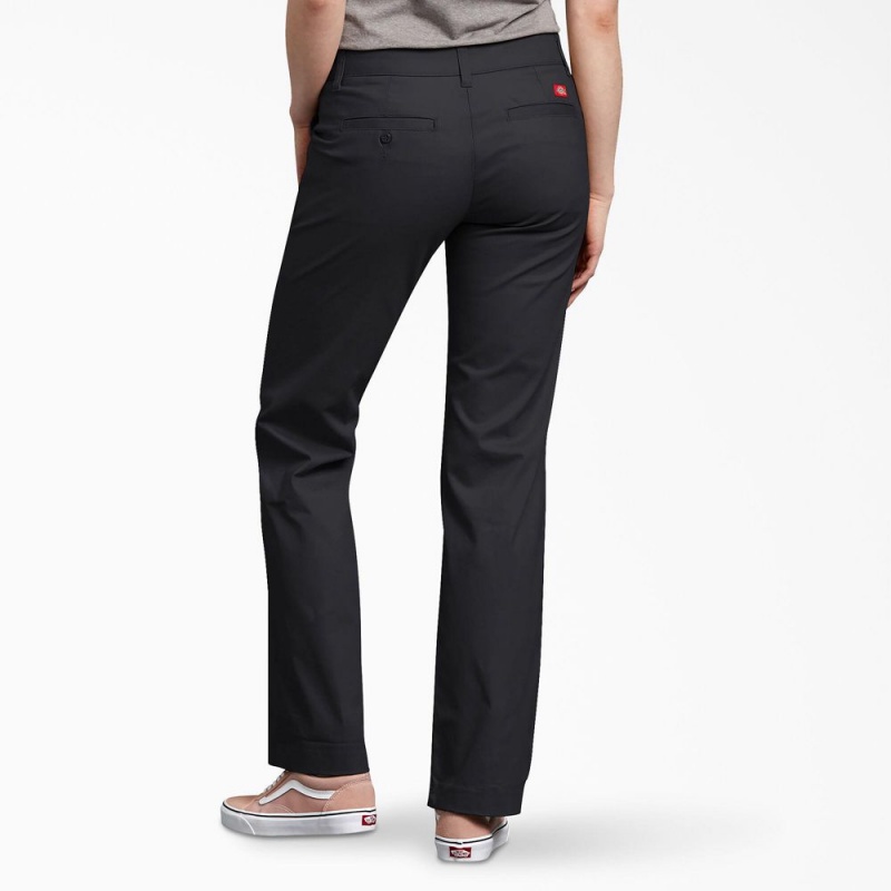 Black Dickies FLEX Relaxed Fit Women's Pants | 437-KFEUQZ