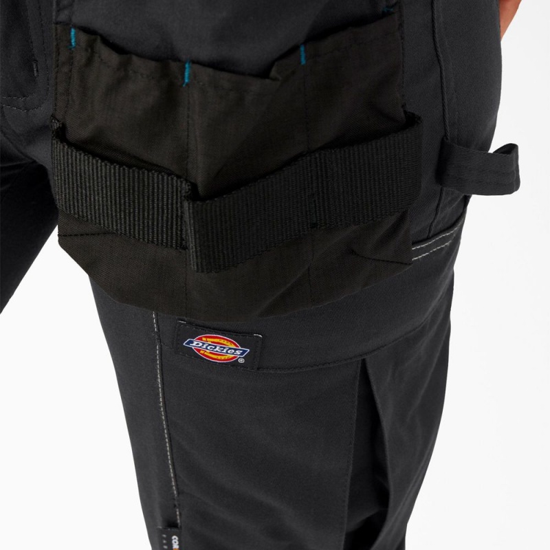 Black Dickies FLEX Relaxed Fit Women's Work Pants | 784-SYALID