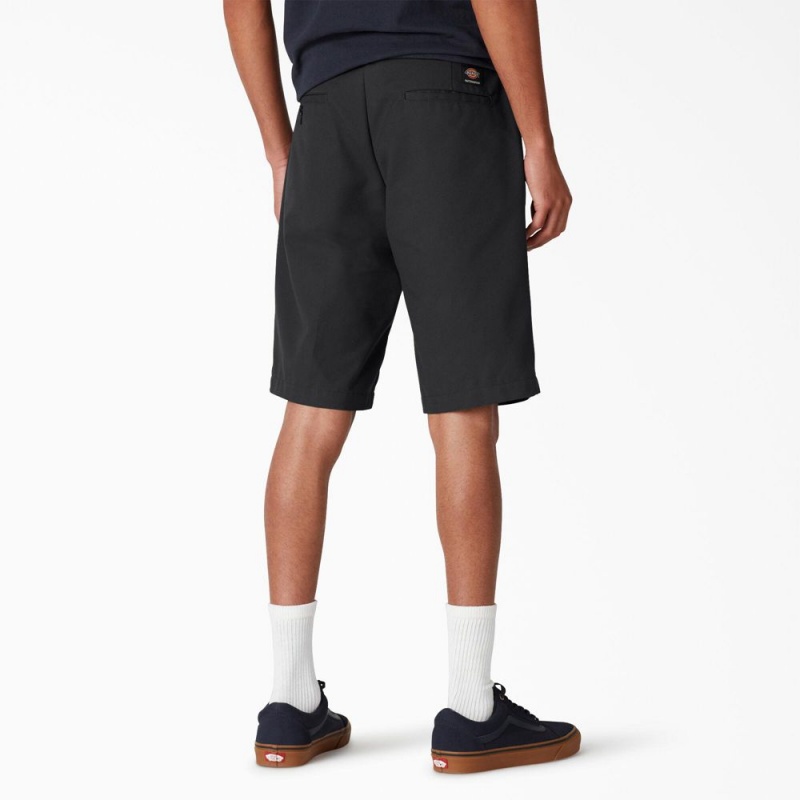 Black Dickies FLEX Skateboarding Slim Fit Men's Shorts | 051-TBAQLR