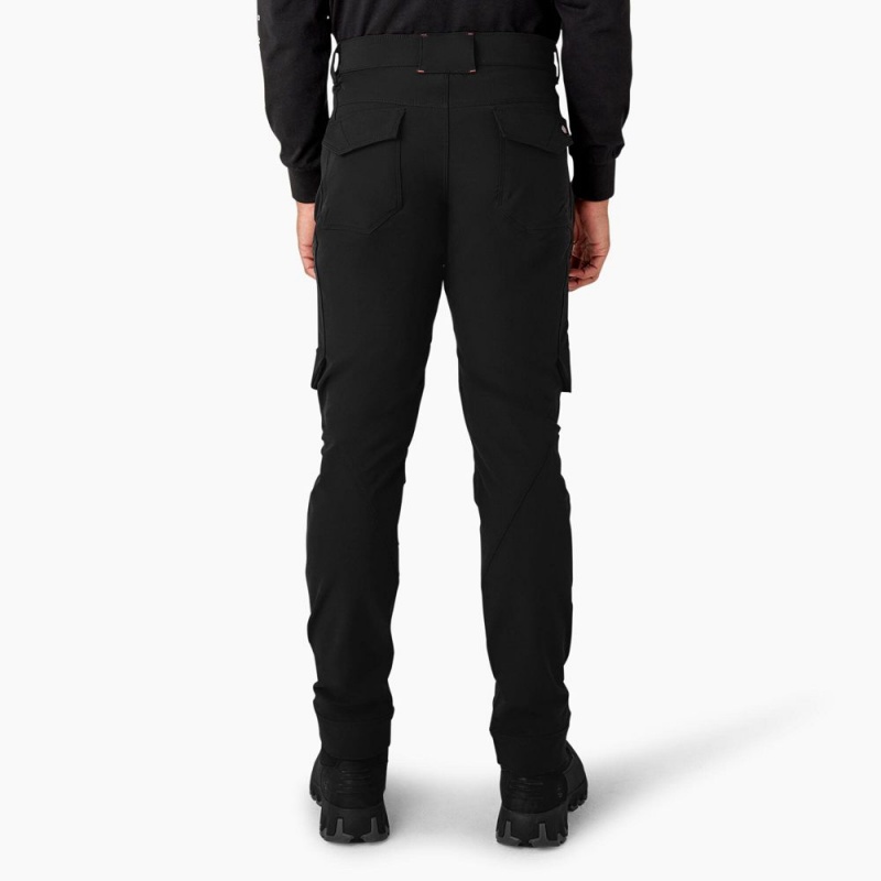 Black Dickies FLEX Slim Fit Double Knee Tapered Men's Pants | 832-GWKOUF