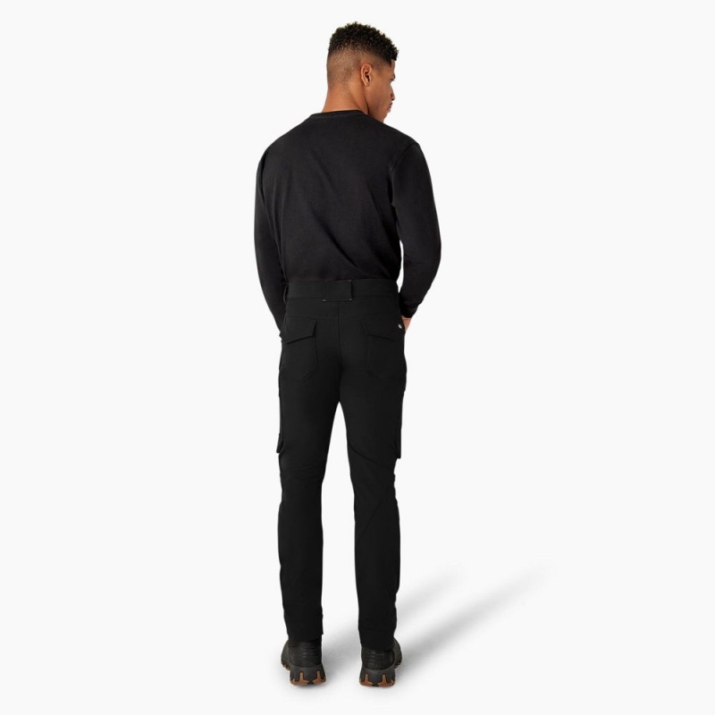 Black Dickies FLEX Slim Fit Double Knee Tapered Men's Pants | 832-GWKOUF