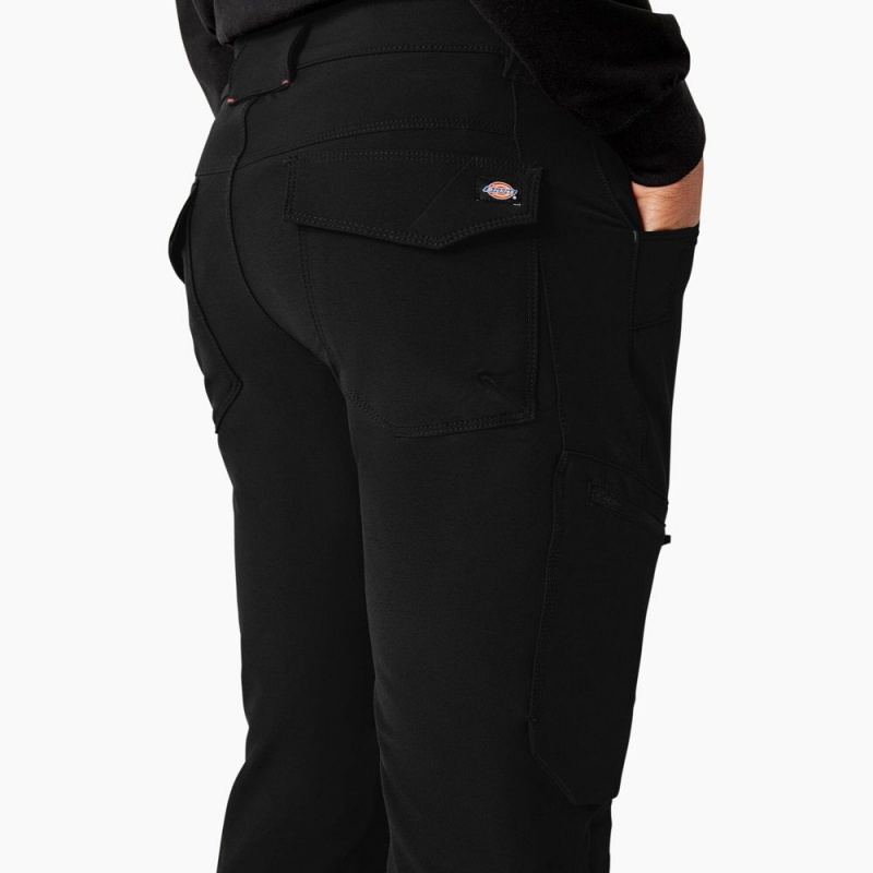 Black Dickies FLEX Slim Fit Double Knee Tapered Men's Pants | 832-GWKOUF