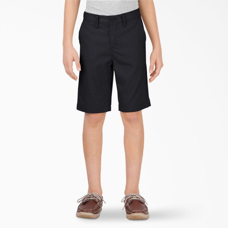 Black Dickies FLEX Slim Fit Kids\' Shorts | 709-UPCZMY