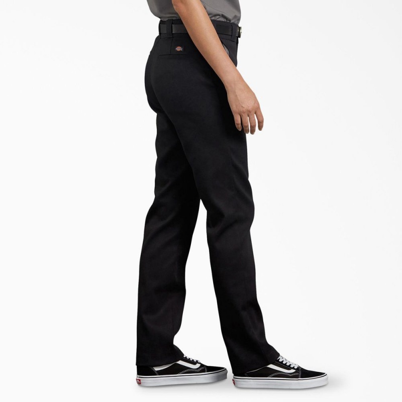 Black Dickies FLEX Slim Fit Women's Pants | 372-LQEIMC