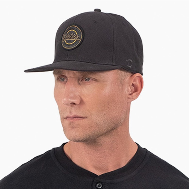 Black Dickies Flat Bill Duck Men's Cap | 690-PZFYDK