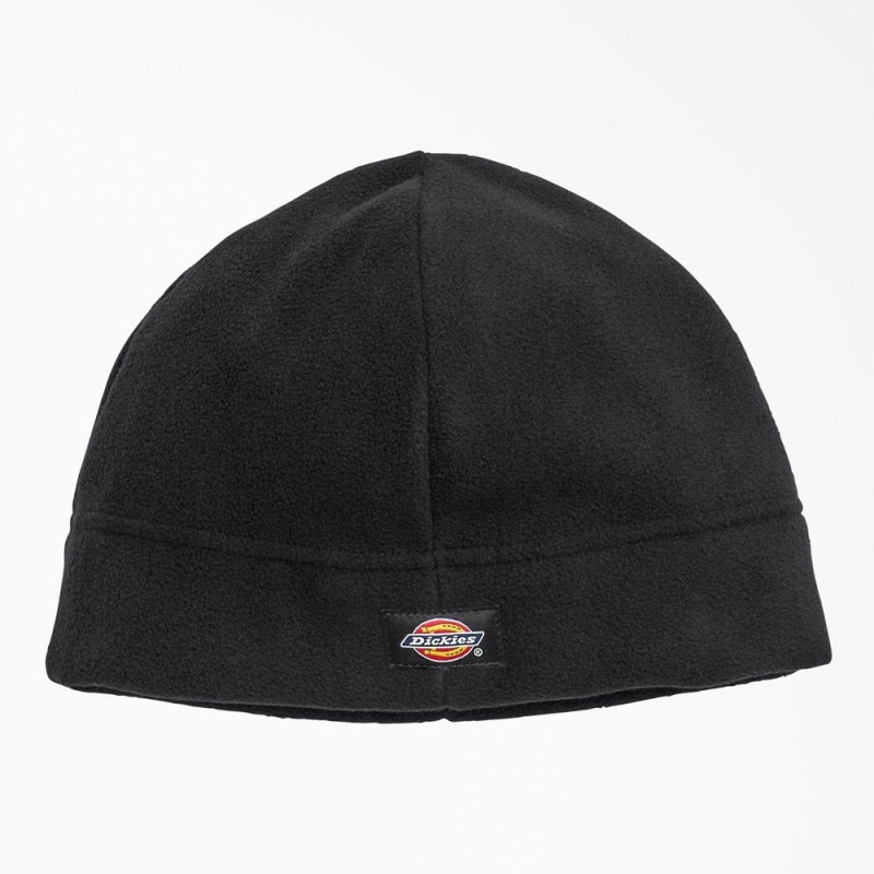 Black Dickies Fleece Women\'s Beanie | 780-OLFEMP