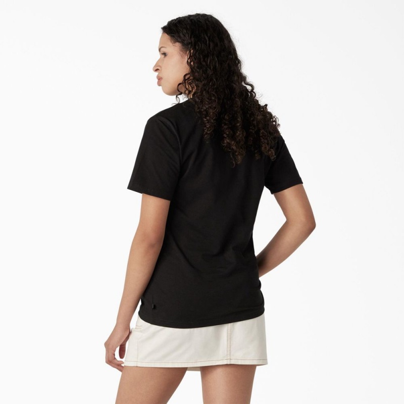 Black Dickies Graphic Band Women's T-Shirt | 673-CNZDYV