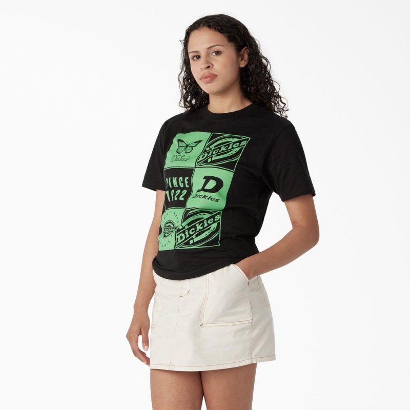 Black Dickies Graphic Band Women's T-Shirt | 673-CNZDYV