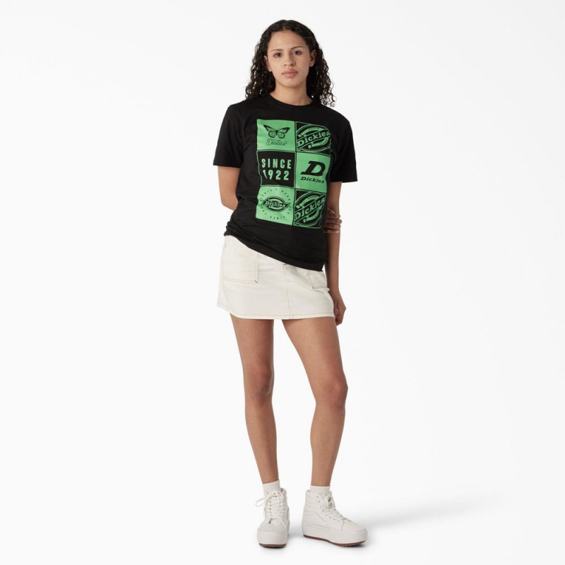 Black Dickies Graphic Band Women's T-Shirt | 673-CNZDYV