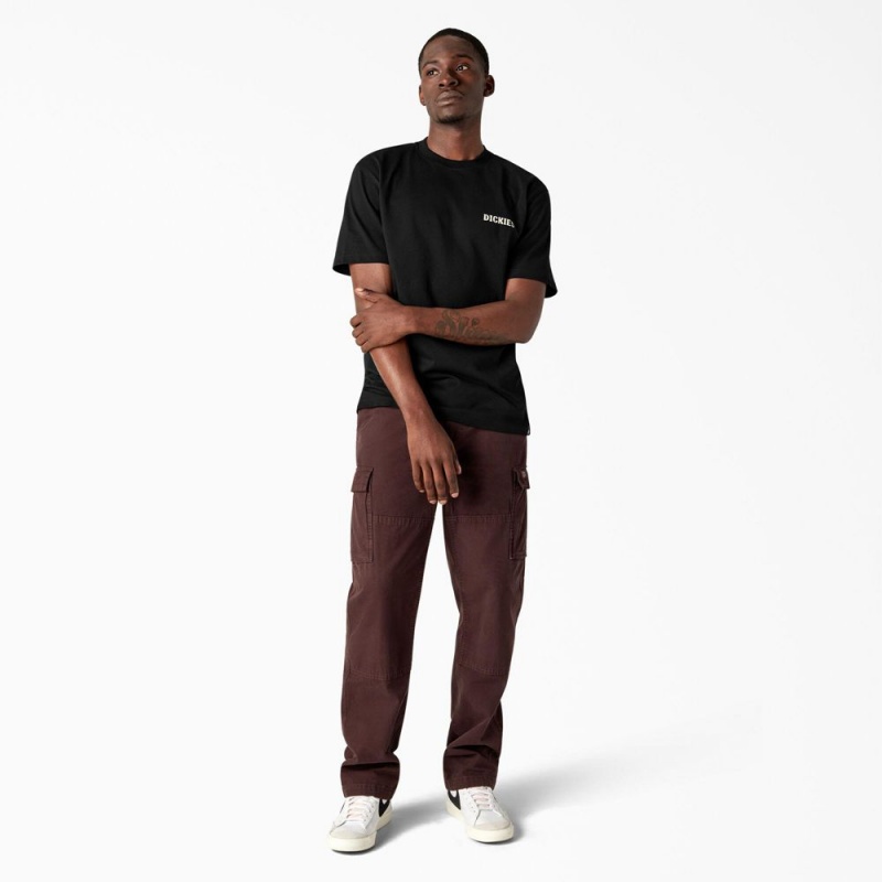 Black Dickies Hays Graphic Men's T-Shirt | 867-PXHMAZ