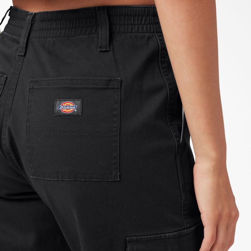 Black Dickies High Rise Fit Jogger Women's Cargo Pants | 519-UJZFEK