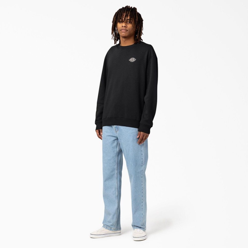 Black Dickies Holtville Men's Sweatshirt | 375-UFZTOR