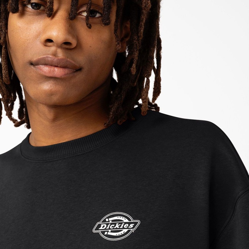 Black Dickies Holtville Men's Sweatshirt | 375-UFZTOR