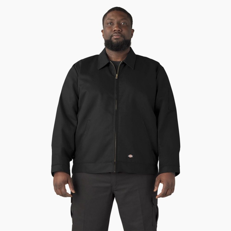 Black Dickies Insulated Eisenhower Men's Jacket | 894-DTWQNO