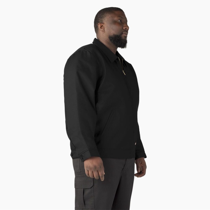 Black Dickies Insulated Eisenhower Men's Jacket | 894-DTWQNO