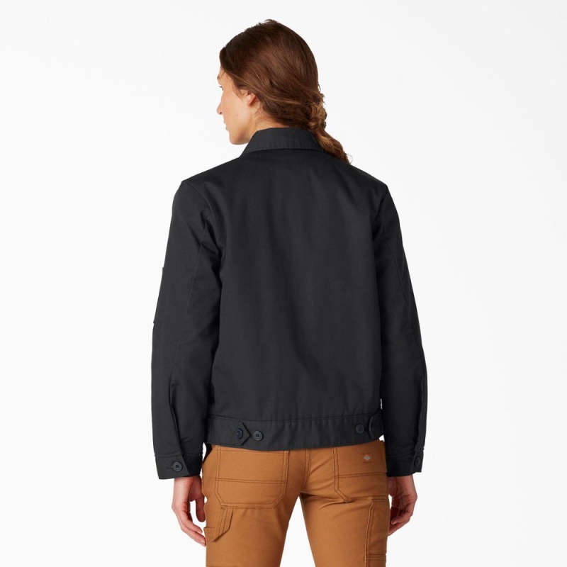 Black Dickies Insulated Eisenhower Women's Jacket | 930-KDQYIN