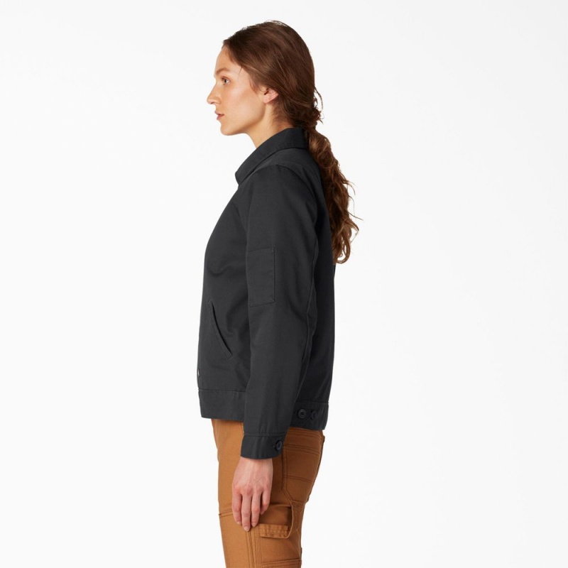 Black Dickies Insulated Eisenhower Women's Jacket | 930-KDQYIN