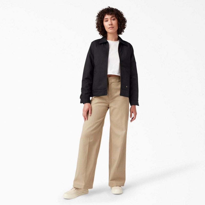 Black Dickies Insulated Eisenhower Women's Jacket | 930-KDQYIN