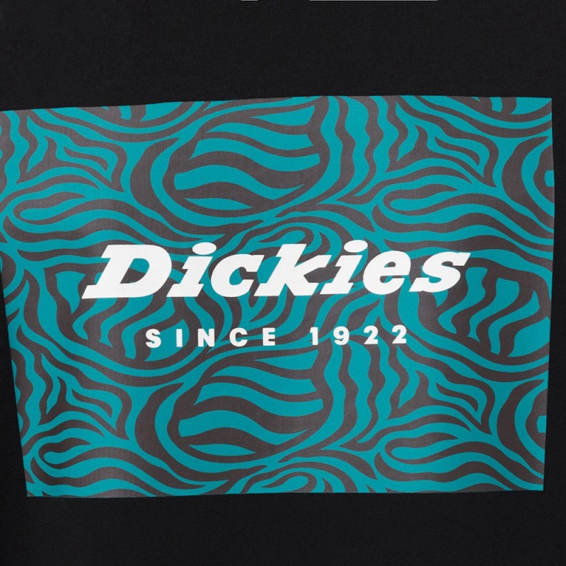 Black Dickies Leesburg Short Sleeve Men's T-Shirt | 056-XZTLFE