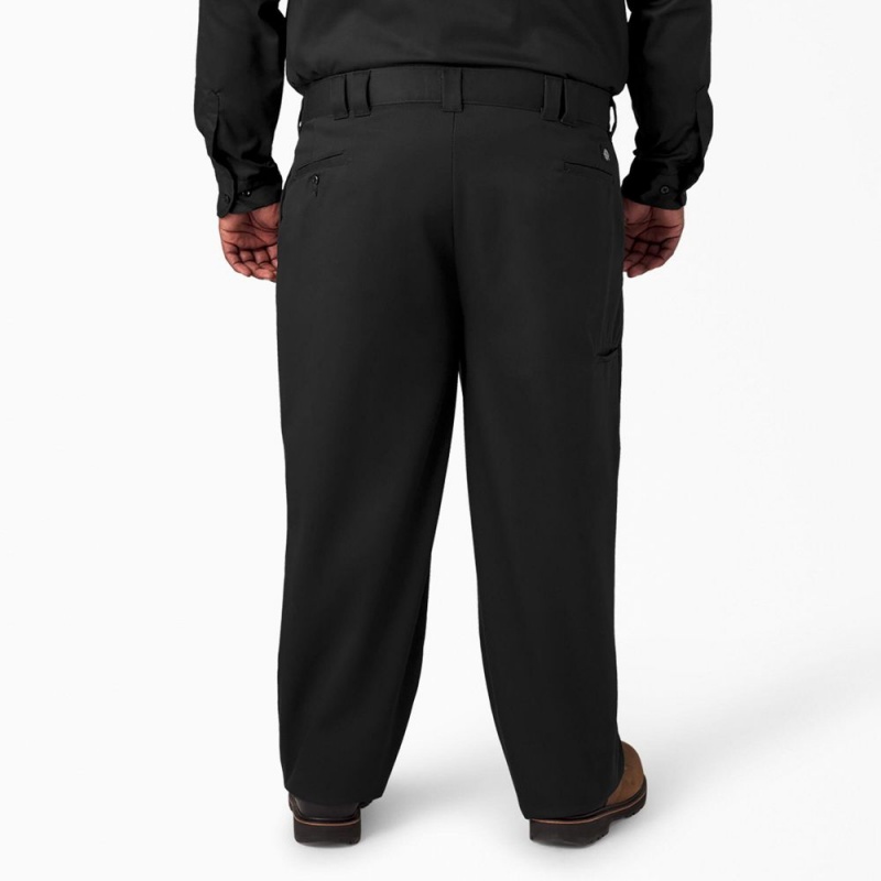 Black Dickies Loose Fit Double Knee Men's Work Pants | 369-QDYKGJ