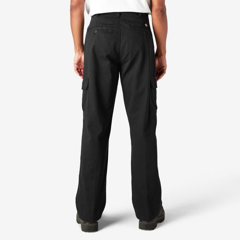 Black Dickies Loose Fit Men's Cargo Pants | 593-AUPBSZ