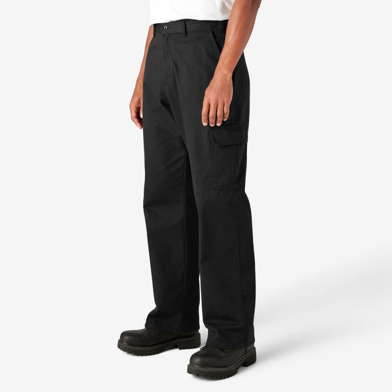 Black Dickies Loose Fit Men's Cargo Pants | 593-AUPBSZ