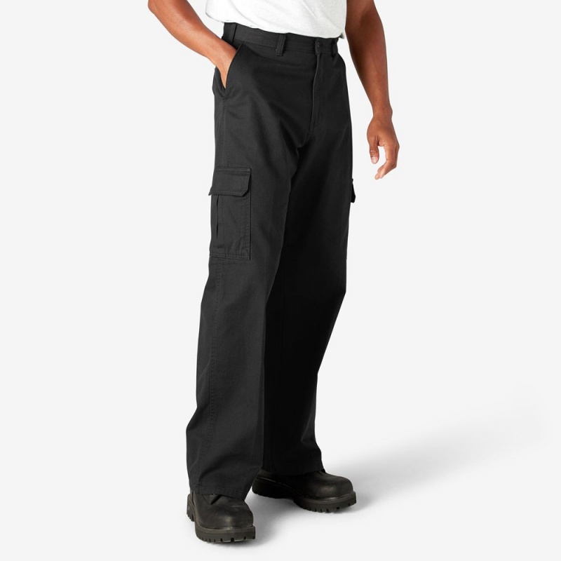 Black Dickies Loose Fit Men's Cargo Pants | 593-AUPBSZ