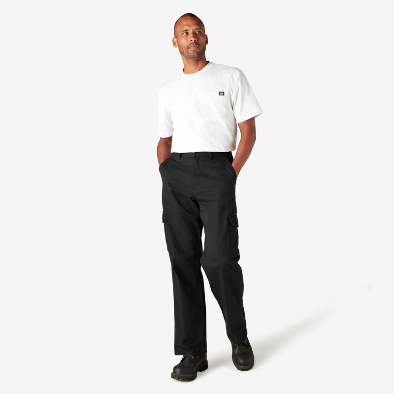 Black Dickies Loose Fit Men's Cargo Pants | 593-AUPBSZ