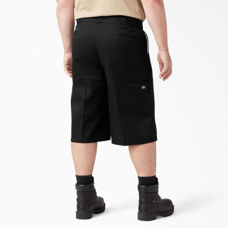 Black Dickies Loose Fit Multi-Use Pocket Work Men's Shorts | 097-OJAIVT