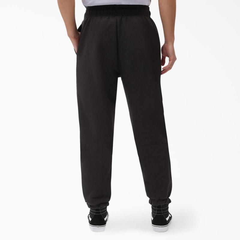 Black Dickies Mapleton Regular Fit Fleece Sweat Men's Pants | 754-XTQASC