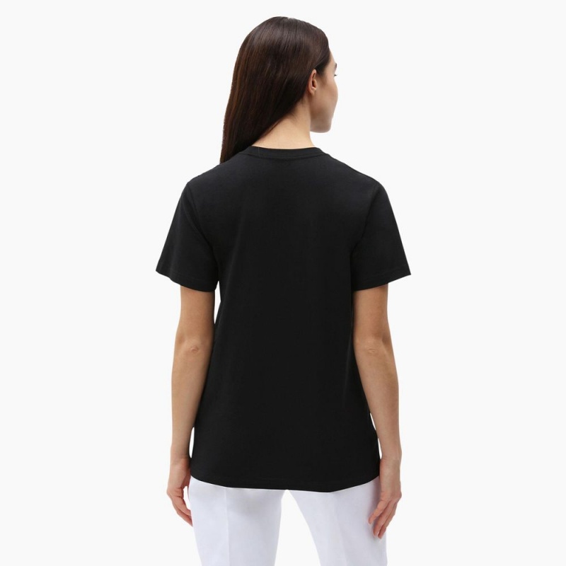 Black Dickies Mapleton Women's T-Shirt | 389-WABSGL