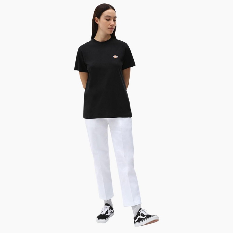 Black Dickies Mapleton Women's T-Shirt | 389-WABSGL