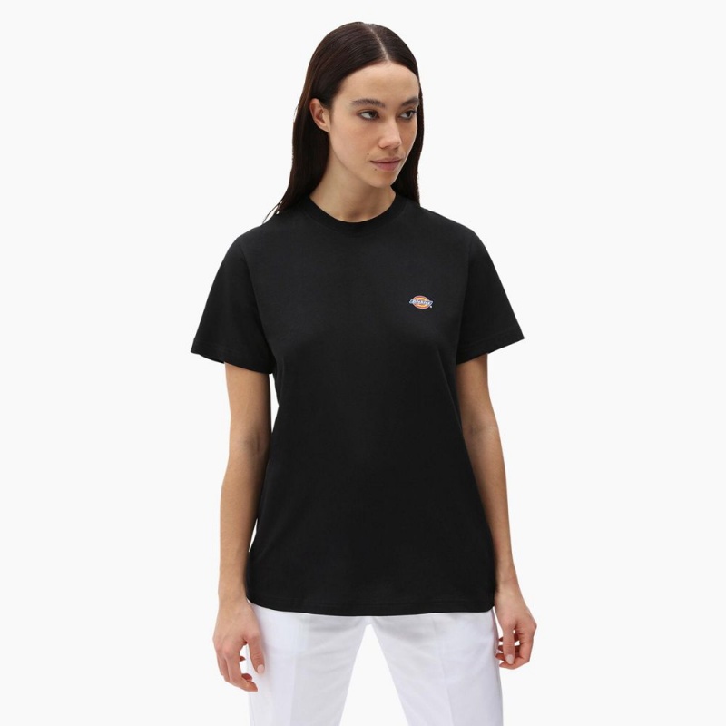 Black Dickies Mapleton Women\'s T-Shirt | 389-WABSGL