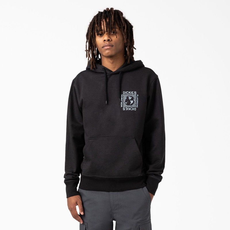 Black Dickies Marbury Graphic Men's Hoodie | 492-MHCIGL