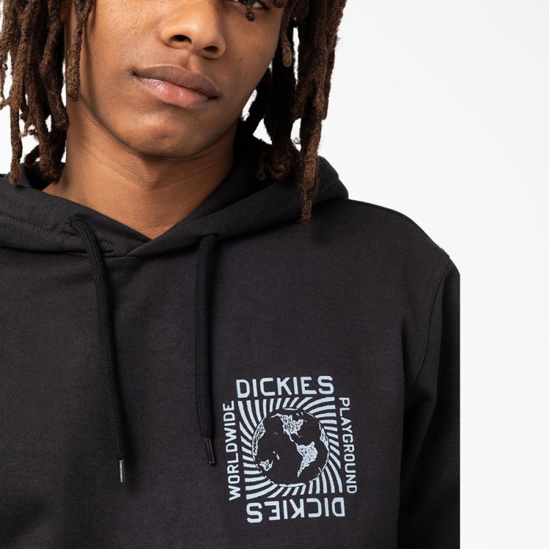 Black Dickies Marbury Graphic Men's Hoodie | 492-MHCIGL