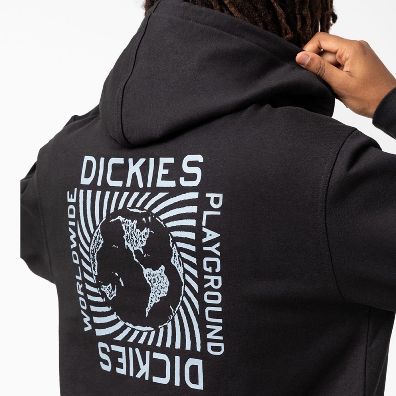 Black Dickies Marbury Graphic Men's Hoodie | 492-MHCIGL