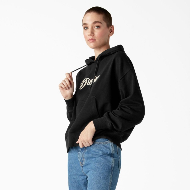 Black Dickies Mayetta Women's Hoodie | 795-JBPGIA