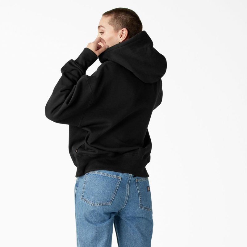 Black Dickies Melvern Women's Hoodie | 176-LFOPAW