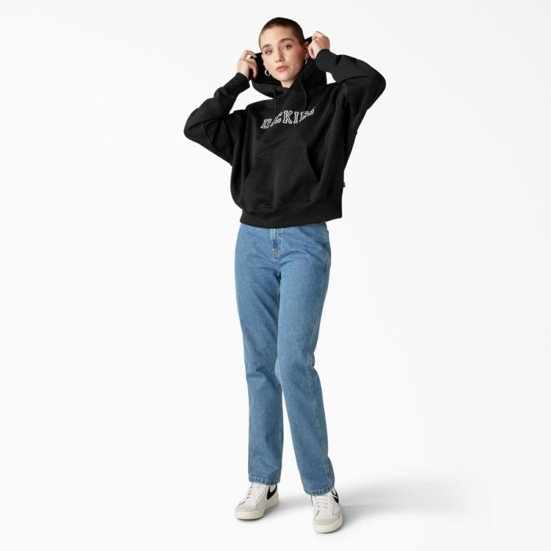 Black Dickies Melvern Women's Hoodie | 176-LFOPAW