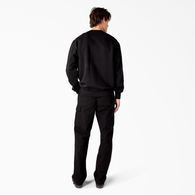 Black Dickies Oxford Graphic Men's Sweatshirt | 240-UKXEYD